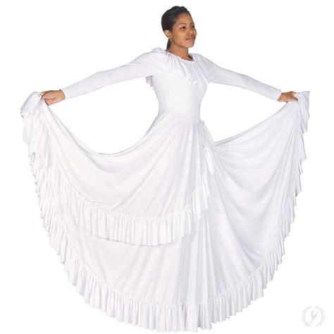 white praise dance dress